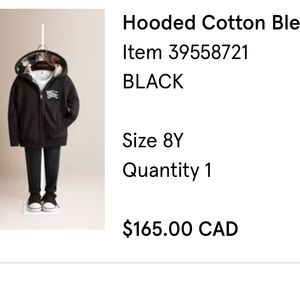 Authentic Burberry Boys Hoody